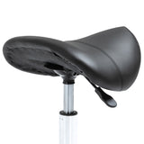 easycomfort easycomfort sgabello da lavoro a sella con ruote e altezza regolabile per negozi parrucchiere e tattoo 52x53x49 61cm nero ean 8054144131412