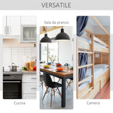 easycomfort easycomfort tavolo consolle a ribalta con vano mensola tavolino da salotto e cucina tavolo a ribalta pieghevole salvaspazio color legno e bianco 118x80x72cm ean 8054144135571
