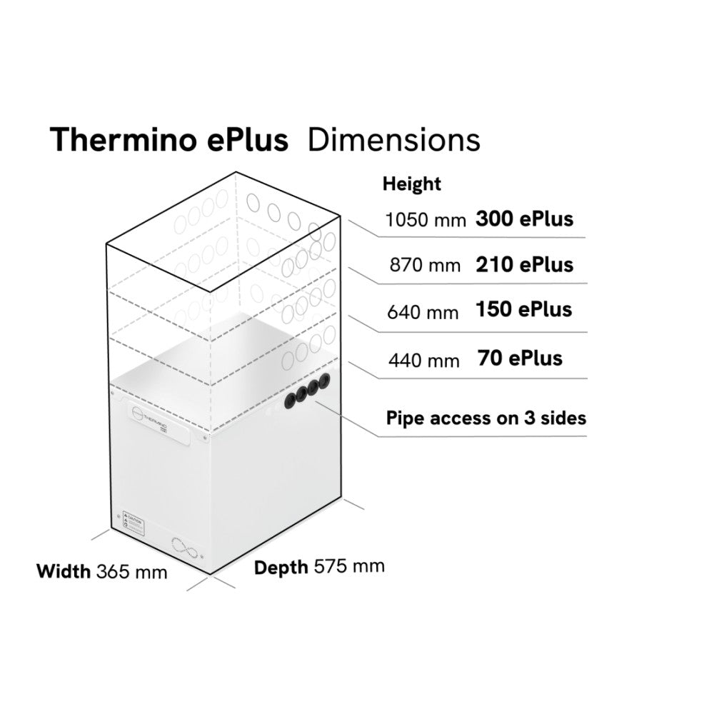 thermino scaldabagno full electric thermino xplus 300 con resistenza da 28 kw