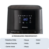 ariete friggitrice ad aria ariete 6 litri nera cestello trasparente ean 8003705121355