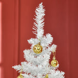 easycomfort easycomfort albero di natale artificiale 180 cm con rami realistici albero di natale alto e stretto con base in plastica bianco