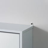 easycomfort easycomfort armadietto doppia porta a vetro con ripiano regolabile da bagno da parete legno 48x14 5x45cm grigio ean 8054111845229