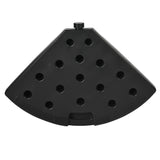easycomfort easycomfort base per ombrellone a braccio da 4 pezzi in hdpe riempibili con acqua e sabbia 100x8 cm nero