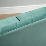 easycomfort easycomfort divano 2 posti in legno e velluto verde spessa imbottitura divano per 2 persone design vintage retro 148 x 72 x 76cm ean 8055776916224