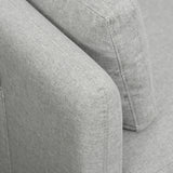 easycomfort easycomfort divano 2 posti per soggiorno in tessuto effetto lino e acciaio con tasche laterali 143x73x77cm grigio