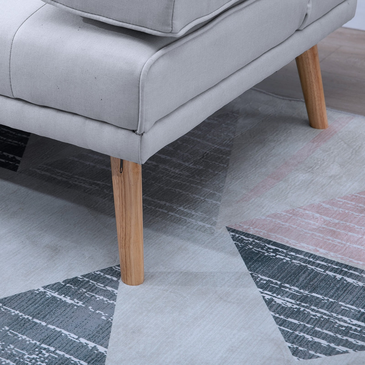 easycomfort easycomfort divano letto 3 posti stile scandinavo reclinabile con tavolino a ribalta 181x77x88 cm grigio ean 8054144132129