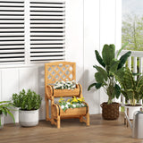 easycomfort easycomfort fioriera da esterno a mezza botte in legno dabete con design verticale rialzato 45x45x80 cm