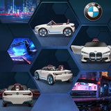 easycomfort easycomfort macchina elettrica per bambini 3 6 anni con licenza bmw con telecomando clacson e fari 115x67x45 cm bianca