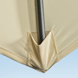 easycomfort easycomfort ombrellone da giardino decentrato 3x2 5 m con angolazione regolabile e girevole a 360 crema
