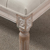 easycomfort easycomfort panca fondo letto imbottita con rivestimento effetto lino e gambe in legno 80x40x41cm beige