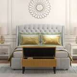 easycomfort easycomfort panca fondoletto in poliestere e legno per camera da letto e ingresso 95x38x45 cm arancione