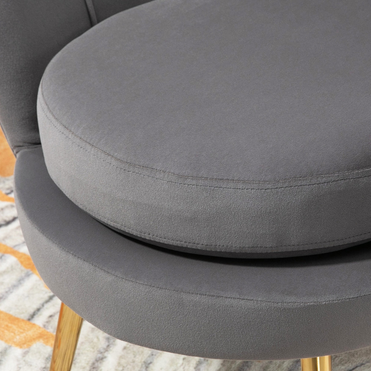 easycomfort easycomfort poltrona a conchiglia poltroncina vintage poltroncina da camera e salotto design elegante con schienale alto 76x67x74cm grigio