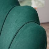 easycomfort easycomfort poltrona a conchiglia poltroncina vintage poltroncina da camera e salotto design elegante con schienale alto 76x67x74cm verde scuro