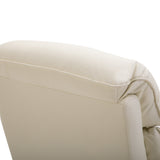 easycomfort easycomfort poltrona elettrica alzapersone reclinabile 145 poltrona relax elettrica in pelle pu con telecomando tasche laterali e poggiapiedi integrato crema ean 8055776913964