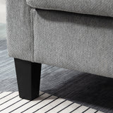 easycomfort easycomfort poltrona moderna imbottita con seduta profonda poltroncina da camera e soggiorno 75x72x74cm grigio
