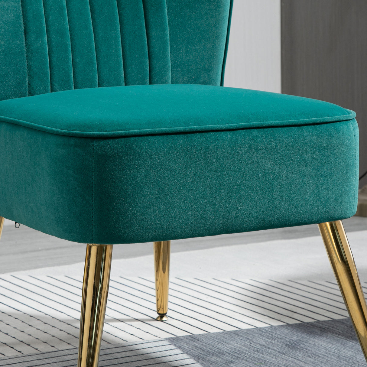 easycomfort easycomfort poltrona moderna in stile scandinavo imbottita e rivestita in tessuto vellutato 56x65 5x82 5cm verde