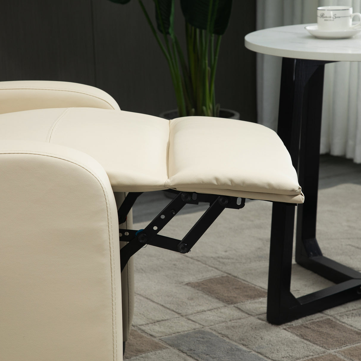 easycomfort easycomfort poltrona relax massaggiante con telecomando e 8 programmi reclinazione e poggiapiedi 68x88x98cm crema