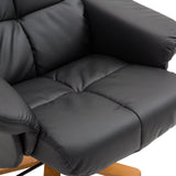 easycomfort easycomfort poltrona sedia relax reclinabile con poggiapiedi in pelle pu nero ean 8054144139883