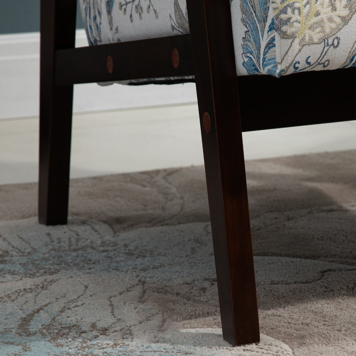 easycomfort easycomfort sedia per soggiorno poltroncina imbottita con braccioli in legno e tessuto traspirante per casa e ufficio a fiori 68 5x78 5x75cm ean 8054144139586