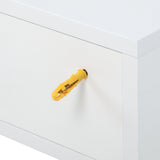 easycomfort easycomfort set 2 comodini sospesi in legno design moderno 40x30x15cm bianco