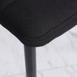 easycomfort easycomfort set 4 sedie imbottite per soggiorno o sala da pranzo sedie da cucina moderne in metallo e tessuto nero
