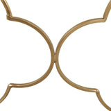 easycomfort easycomfort set di 2 tavolini da salotto impilabili art deco in metallo con piano in vetro oro
