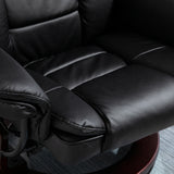 easycomfort easycomfort set poltrona relax e pouf poggiapiedi girevole a 360 e reclinabile similpelle pu