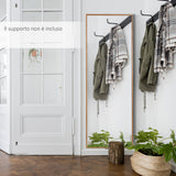 easycomfort easycomfort specchio da parete e da appoggio in legno di pino con ganci inclusi 45x125cm