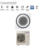 climatizzatore condizionatore samsung inverter cassetta 360 48000 btu ac140mn4pkh eu trifase r 410 wi fi optional con comando wireless incluso