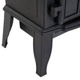 easycomfort easycomfort camino da terra elettrico potenza 1000w 2000w con effetto fiamma luminosita regolabile ferro e vetro 392356 5cm ean 8054144130767