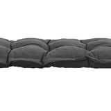 easycomfort easycomfort cuscino per panchina da giardino con laccetti e imbottitura spessa 100x40cm grigio scuro