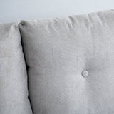 easycomfort easycomfort divano 2 posti moderno in stile nordico con schienale trapuntato in poliestere e legno 145x76x88 cm grigio chiaro ean 8054144135021