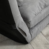 easycomfort easycomfort divano da terra pieghevole a lettino schienale reclinabile su 7 livelli e cuscini divano moderno per tv giochi lettura yoga ufficio 130x73x60 cm grigio chiaro ean 8055776914688