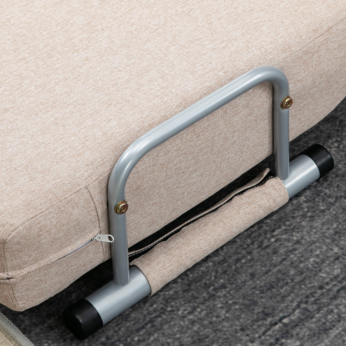 easycomfort easycomfort divano letto 2 posti 3 in 1 convertibile in poltrona reclinabile e 4 cuscini 102x82x81 cm beige ean 8055776914848
