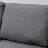 easycomfort easycomfort divano letto 3 posti e penisola con contenitore rivestimento tessuto effetto lino 211 5x146x85cm