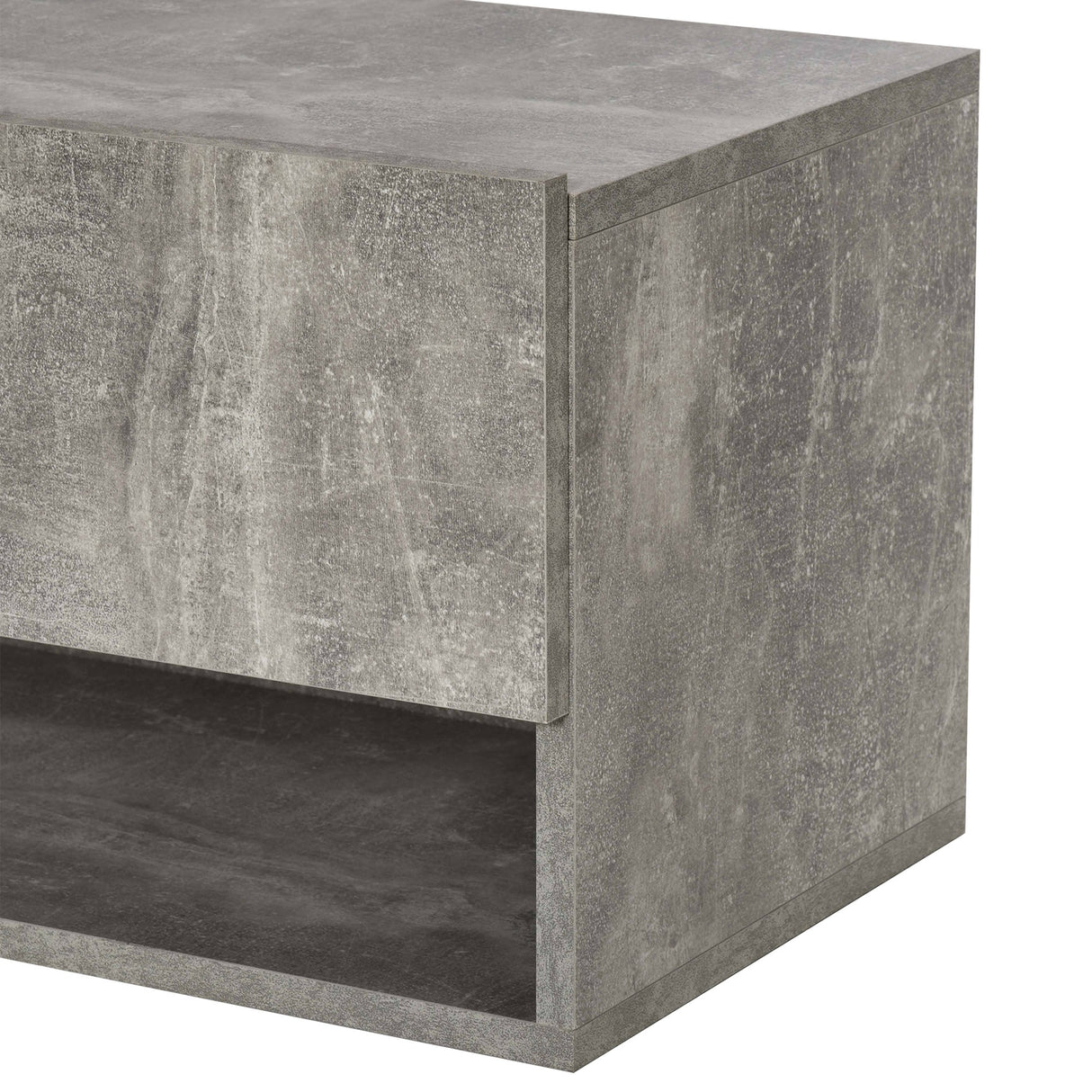 easycomfort easycomfort mobile porta tv sospeso con 4 vani e 2 ante a ribalta consolle per tv fino 60e fori per cavi grigio 140x32x31cm ean 8054111846400