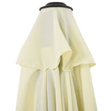 easycomfort easycomfort ombrellone da giardino 2 7x2 5 m in poliestere e metallo con tettuccio inclinabile beige nero