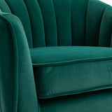 easycomfort easycomfort poltrona da salotto imbottita con braccioli e schienale design moderno gambe in metallo 71x72x73 cm verde ean 8055776915777