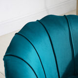 easycomfort easycomfort poltrona di design stile vintage imbottita in velluto 79x77x77cm verde petrolio ean 8054144138367