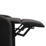 easycomfort easycomfort poltrona relax imbottita con schienale reclinabile 135 e poggiapiedi estraibile in lino nero 69x87x100 5cm ean 8054144138404