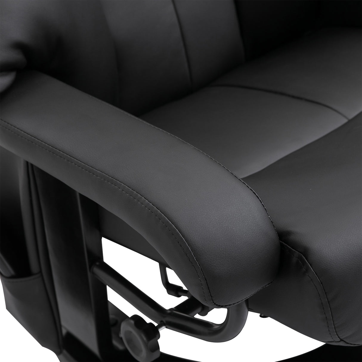 easycomfort easycomfort poltrona relax reclinabile e massaggiante con pouf poggiapiedi e telecomando 76x80x102 cm nero