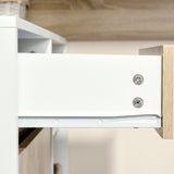 easycomfort easycomfort scrivania angolare scrivania ad angolo per computer da camera o ufficio scrivania salvaspazio in legno rovere e bianco