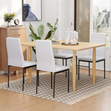 easycomfort easycomfort set 4 sedie imbottite per soggiorno o sala da pranzo sedie da cucina moderne in metallo e tessuto bianco