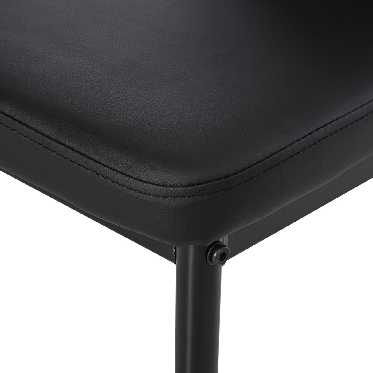 easycomfort easycomfort set 5 pezzi con 1 tavolo e 4 sedie per cucina o sala da pranzo in finta pelle metallo e vetro temperato nero