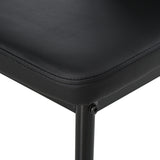easycomfort easycomfort set 5 pezzi con 1 tavolo e 4 sedie per cucina o sala da pranzo in finta pelle metallo e vetro temperato nero