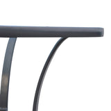 easycomfort easycomfort tavolino moderno piano in vetro temperato tavolo da giardino esterno metallo 68 5x68 5x84cm grigio