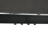 easycomfort easycomfort tavolo da giardino rettangolare per 8 persone in alluminio e vetro 180x80x72cm nero
