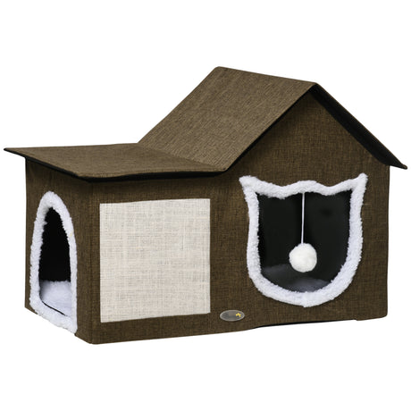 immagine-1-easycomfort-easycomfort-casetta-per-gatti-con-2-porte-pallina-da-gioco-cuscino-e-tappetino-tiragraffi-65x41x45-5-cm