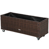 immagine-1-easycomfort-easycomfort-fioriera-rialzata-in-rattan-sintetico-con-4-ruote-bloccabili-94-5x31x36cm-grigio