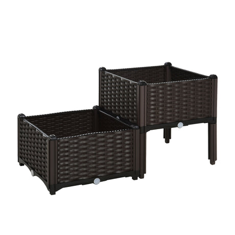 immagine-1-easycomfort-easycomfort-set-2-pezzi-fioriere-da-esterno-autoirriganti-rialzate-letto-da-giardino-rialzato-per-fiori-effetto-rattan-in-pp-marrone-ean-8054111842471